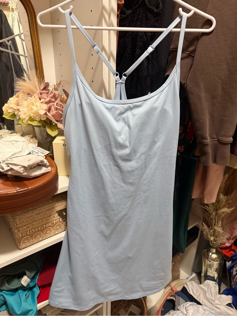 Light Blue Athletic Dress Built in Bra